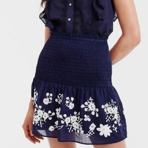 Point Sur embroidered mini skirt